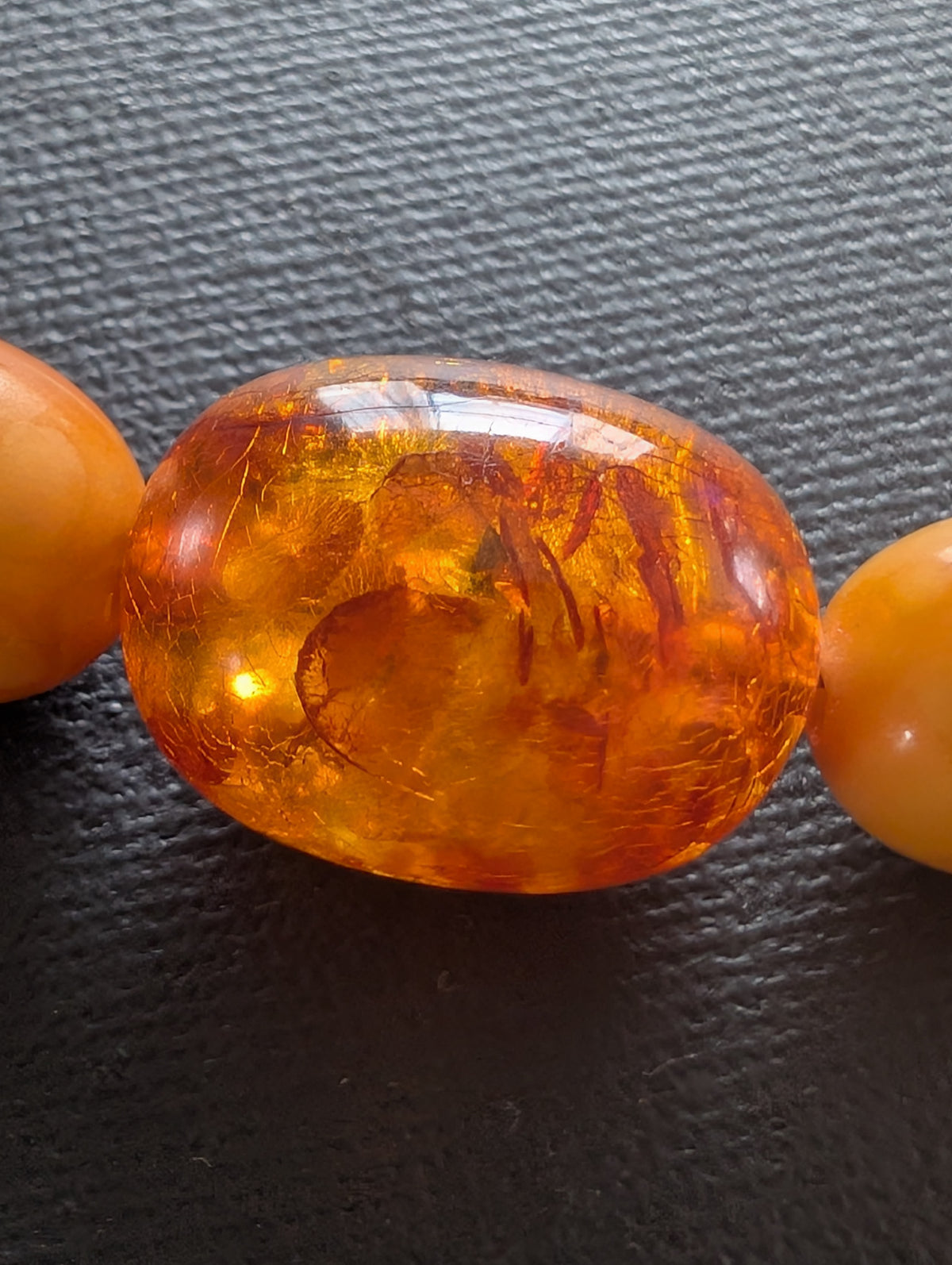 Antique Natural Amber Necklace Baltic Amber  19.07g #3022