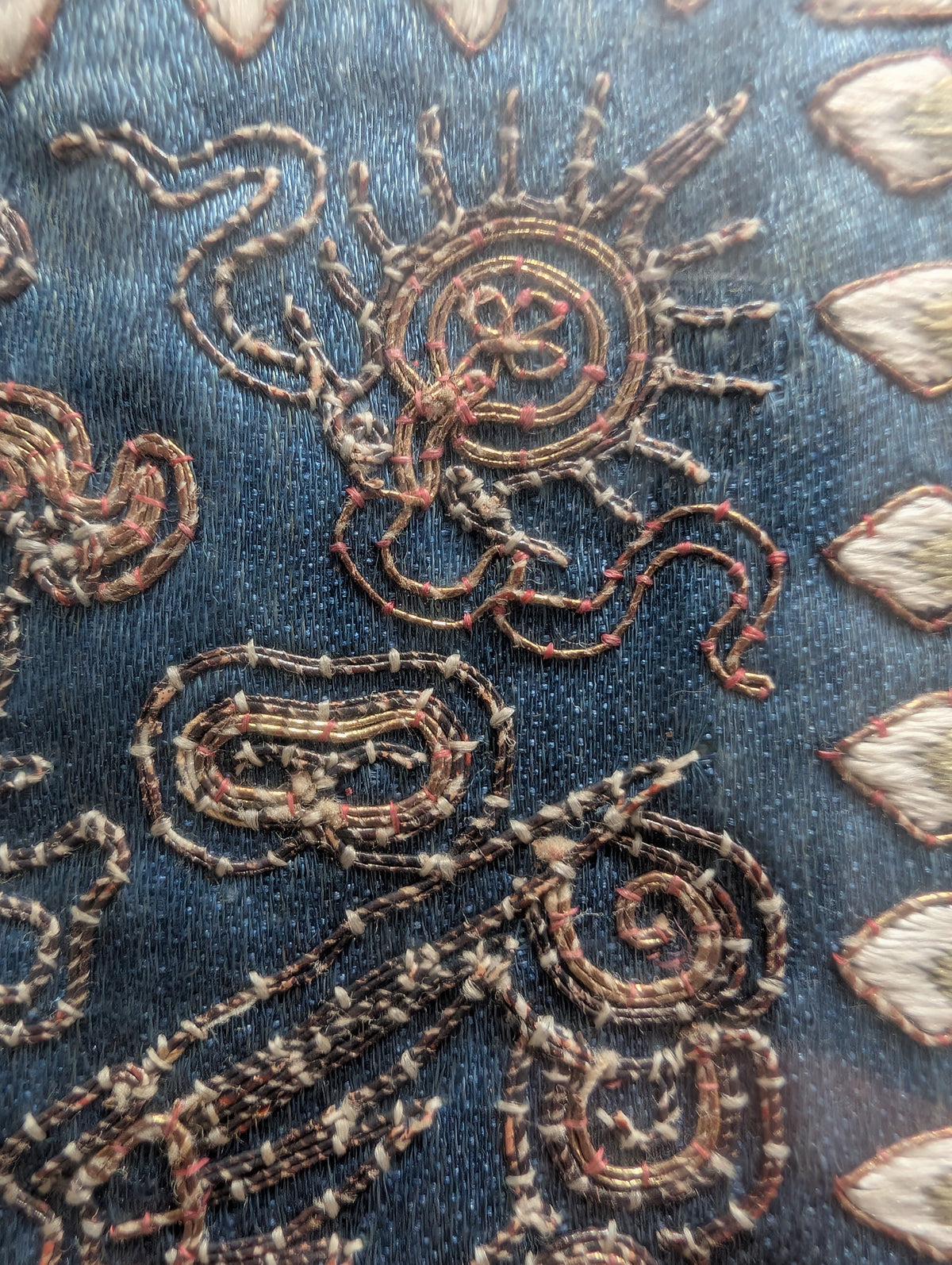 Chinese Antique silk embroidery with pheonix, 19th century Qing Dynasty #3025