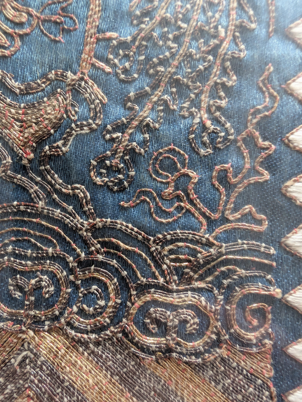 Chinese Antique silk embroidery with pheonix, 19th century Qing Dynasty #3025