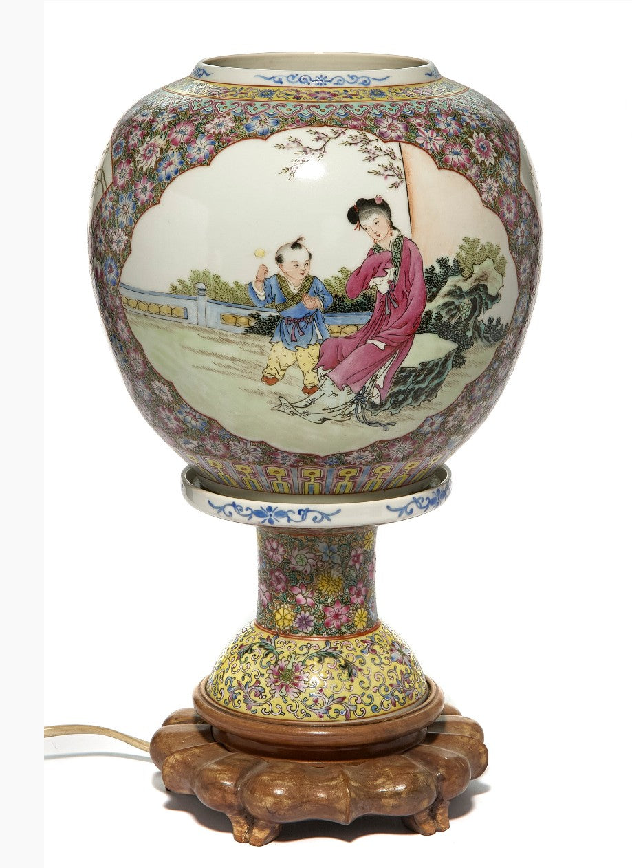Vintage Chinese porcelain lantern from the 1950's #2965