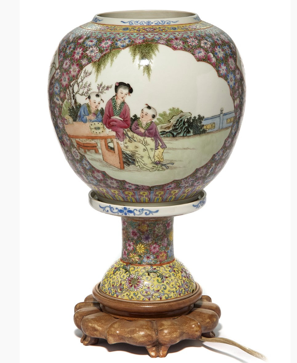 Vintage Chinese porcelain lantern from the 1950's #2965