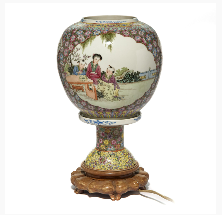 Vintage Chinese porcelain lantern from the 1950's #2965